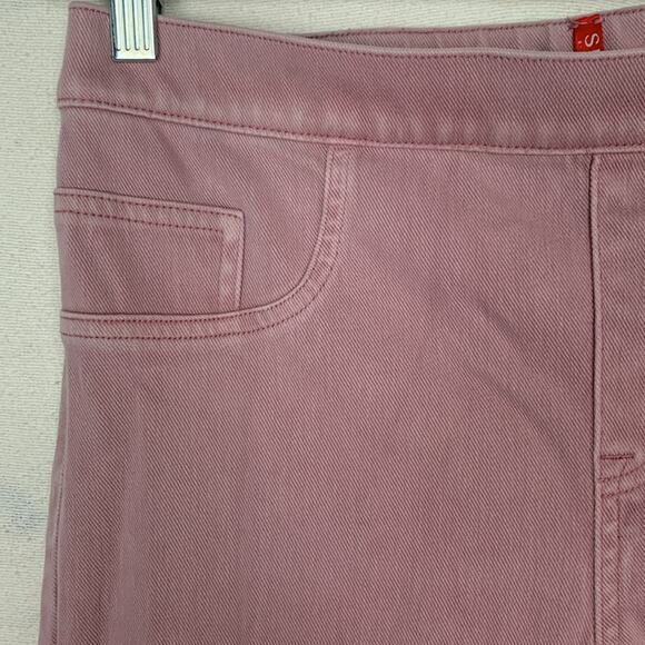 Spanx women's large jeanish pull on pants mauve pink flaw stretch slim leggings - Picture 4 of 8